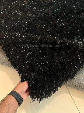 Bring Shine and Comfort Together with Our Fluffy Shaggy Sparkle Carpet | Dzeel Luxury Shaggy (180X250CM)
