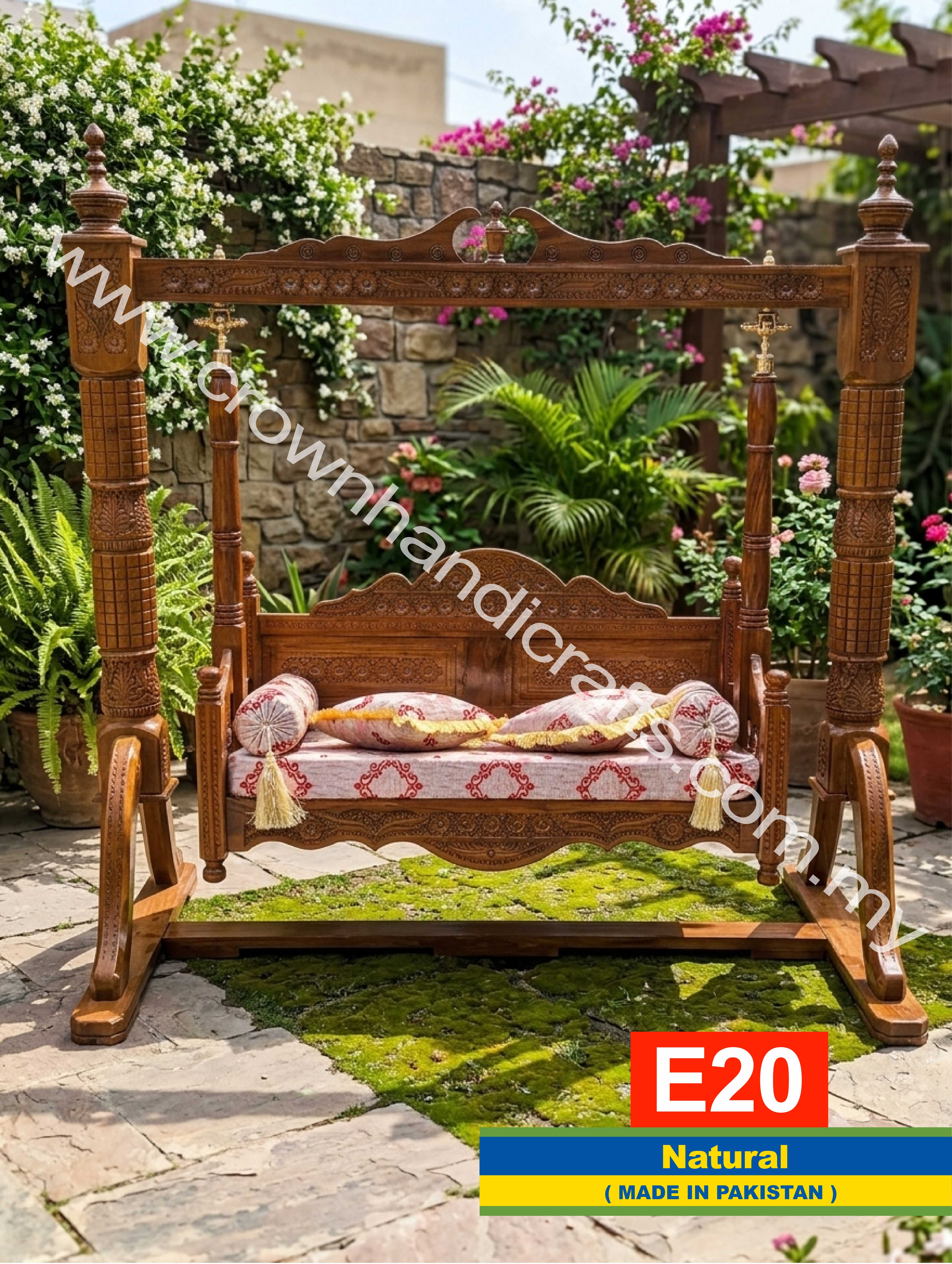 Luxury Estate Heirloom Rosewood Swing – Authentic Craftsmanship Meets Modern Elegance | E20 (NATURAL)