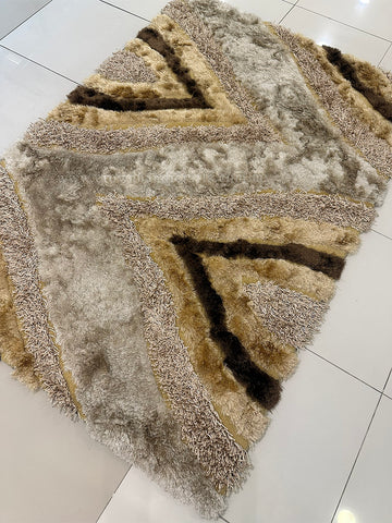 Create a Soft Paradise in Your Bedroom with Shaggy Touch | Elegance Shaggy Zig Zag N8249 (150X220CM)