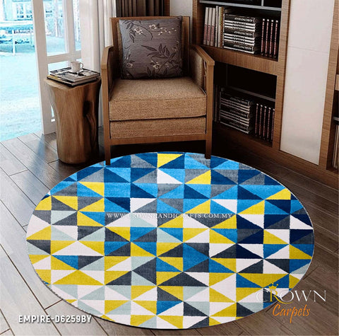 Turkey Carpets for Living Room | Modern Carpet Contemporary Design | Empire D6259BY Round