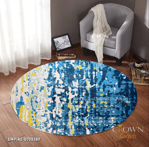 Enhance Your Dining & Living Spaces with Designer Modern Carpets & Turkish Rugs | EMPIRE D7093BY Round