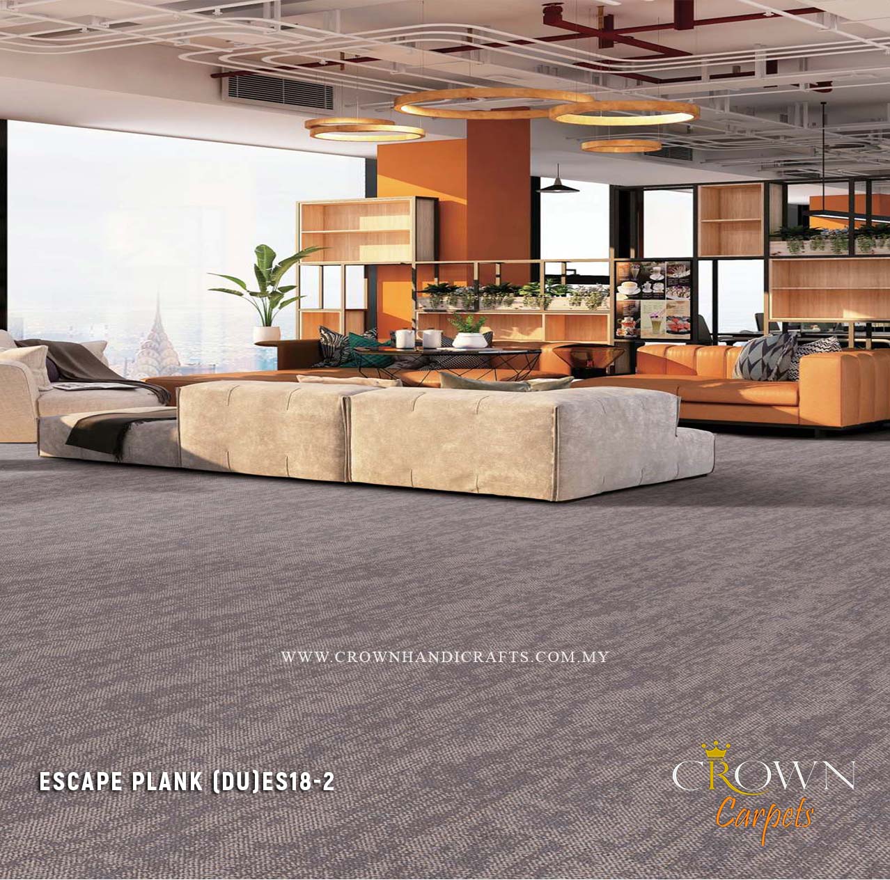 High Quality Floor Office Carpet | Escape Plank (DU)