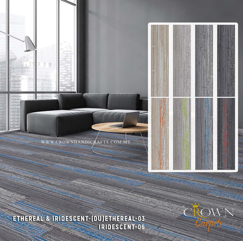 Excellent Patterned Carpet Tiles | Ethereal & Iridescent Plank (DU)