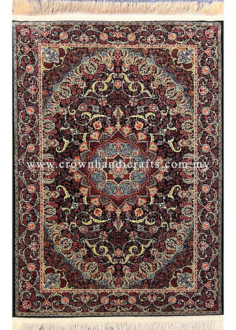 Certified Persian Carpet 100% Silk Premium Quality Made in Iran  | Ejaz JZ001