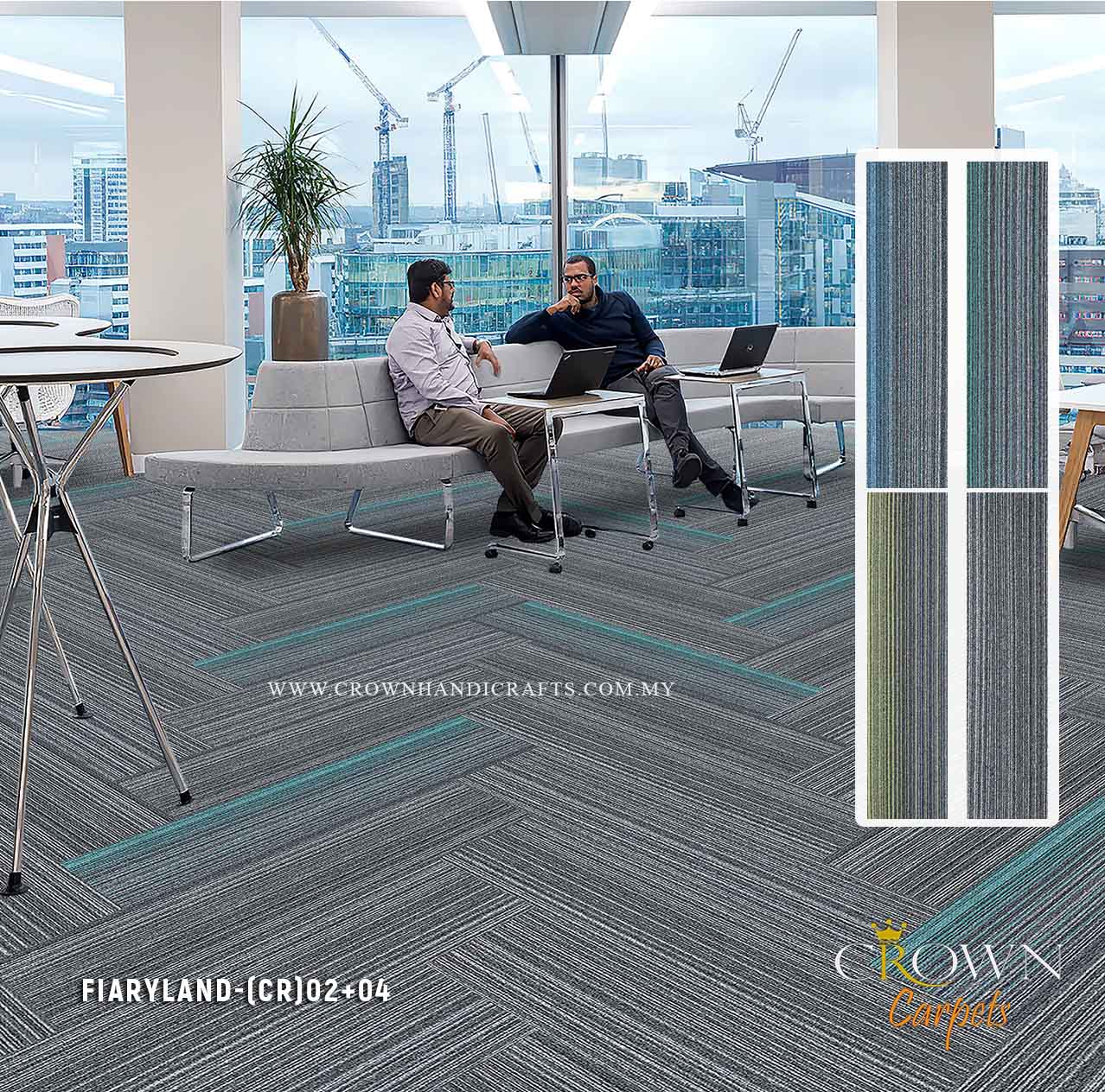 Efficient Grey Carpet Tiles | Fiaryland Plank (CR)