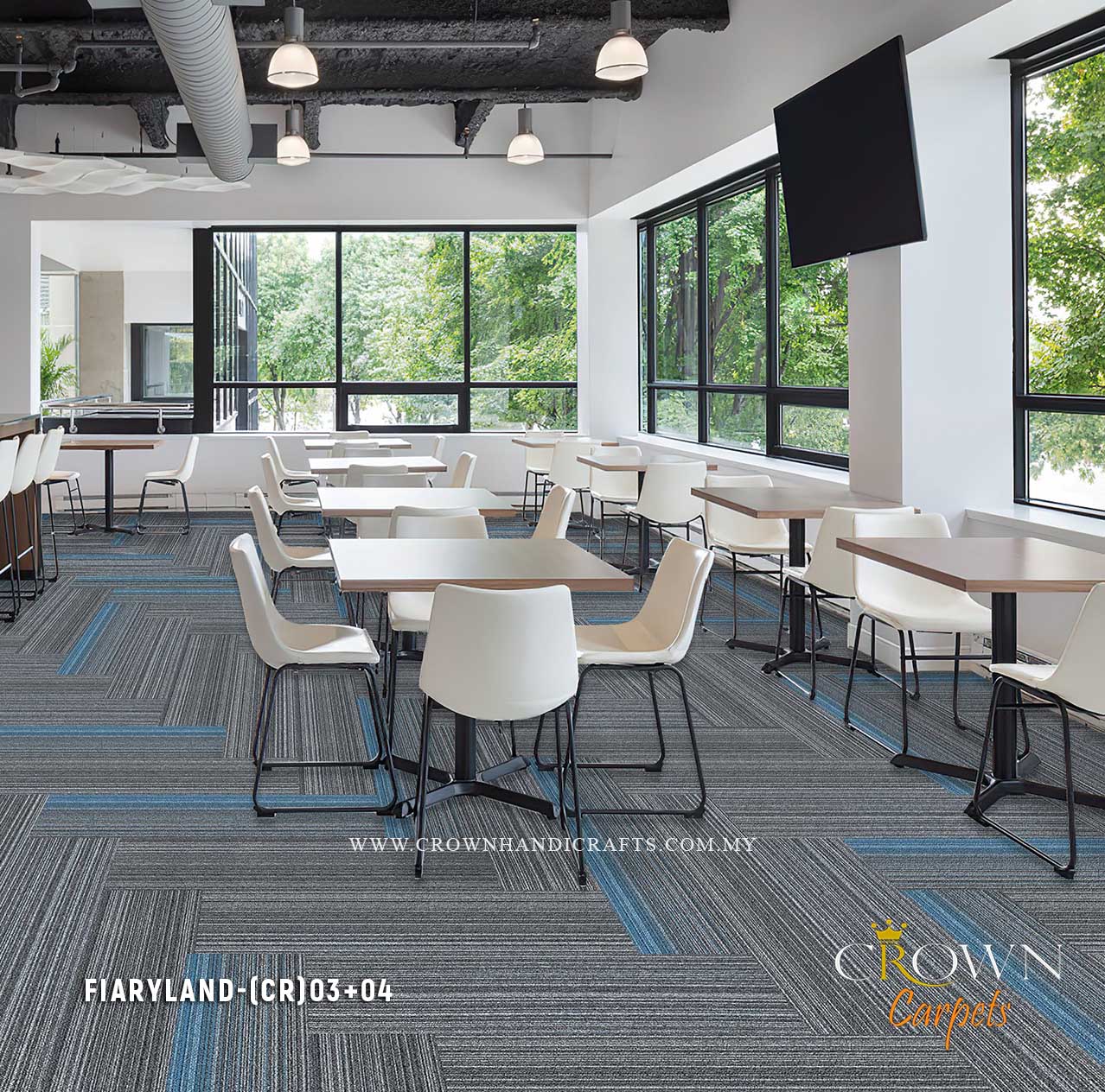 Efficient Grey Carpet Tiles | Fiaryland Plank (CR)