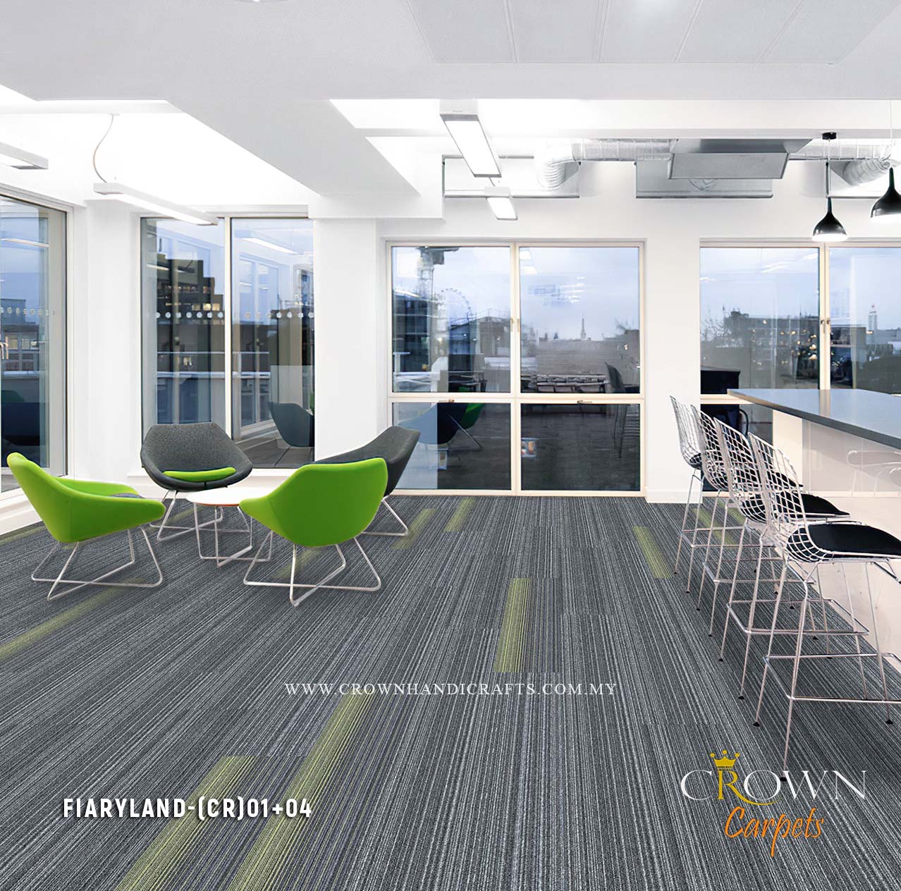 Efficient Grey Carpet Tiles | Fiaryland Plank (CR)