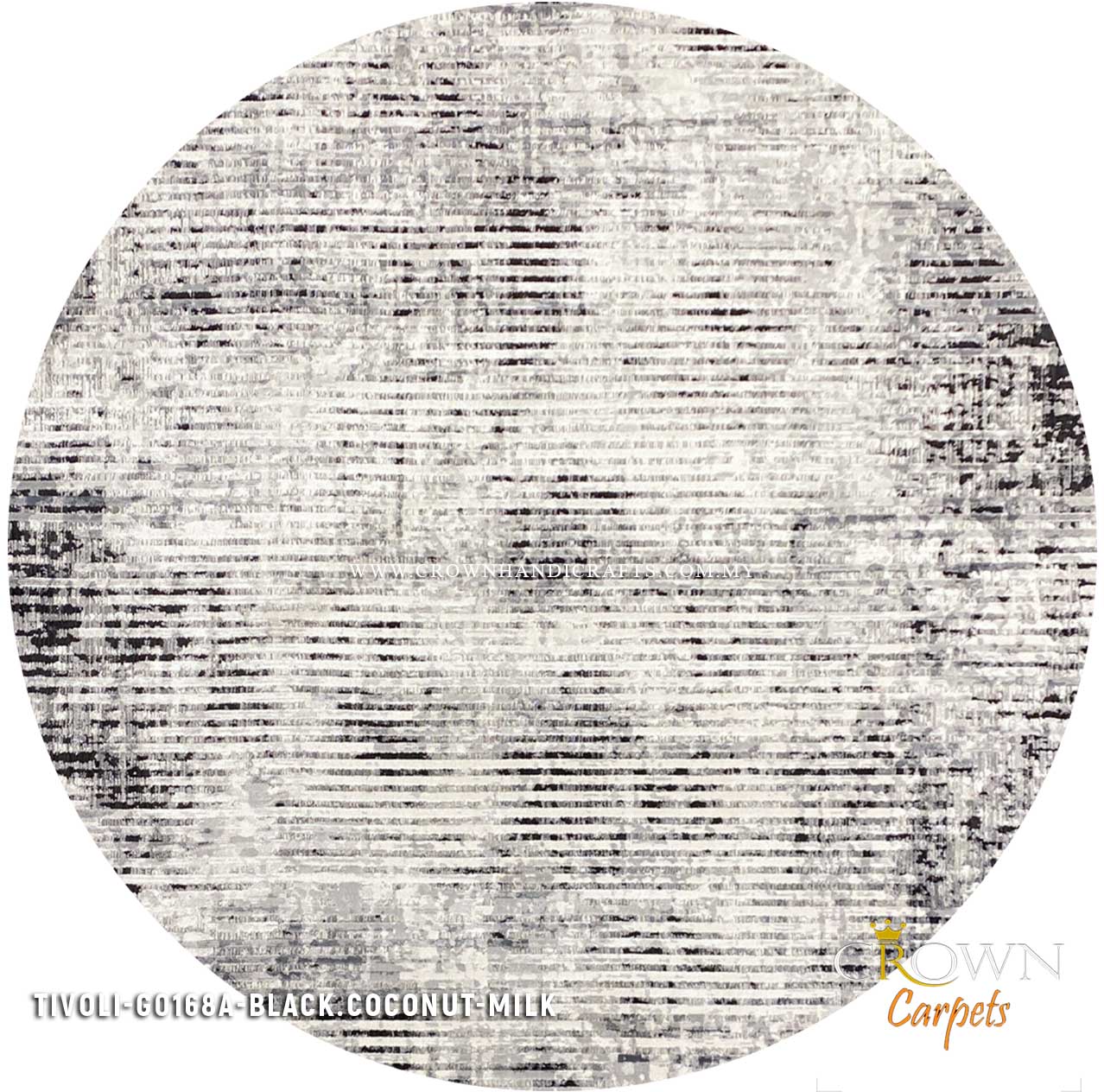 Modern Carpet for Living Room Designer Rugs Malaysia | Tivoli G0168A Round