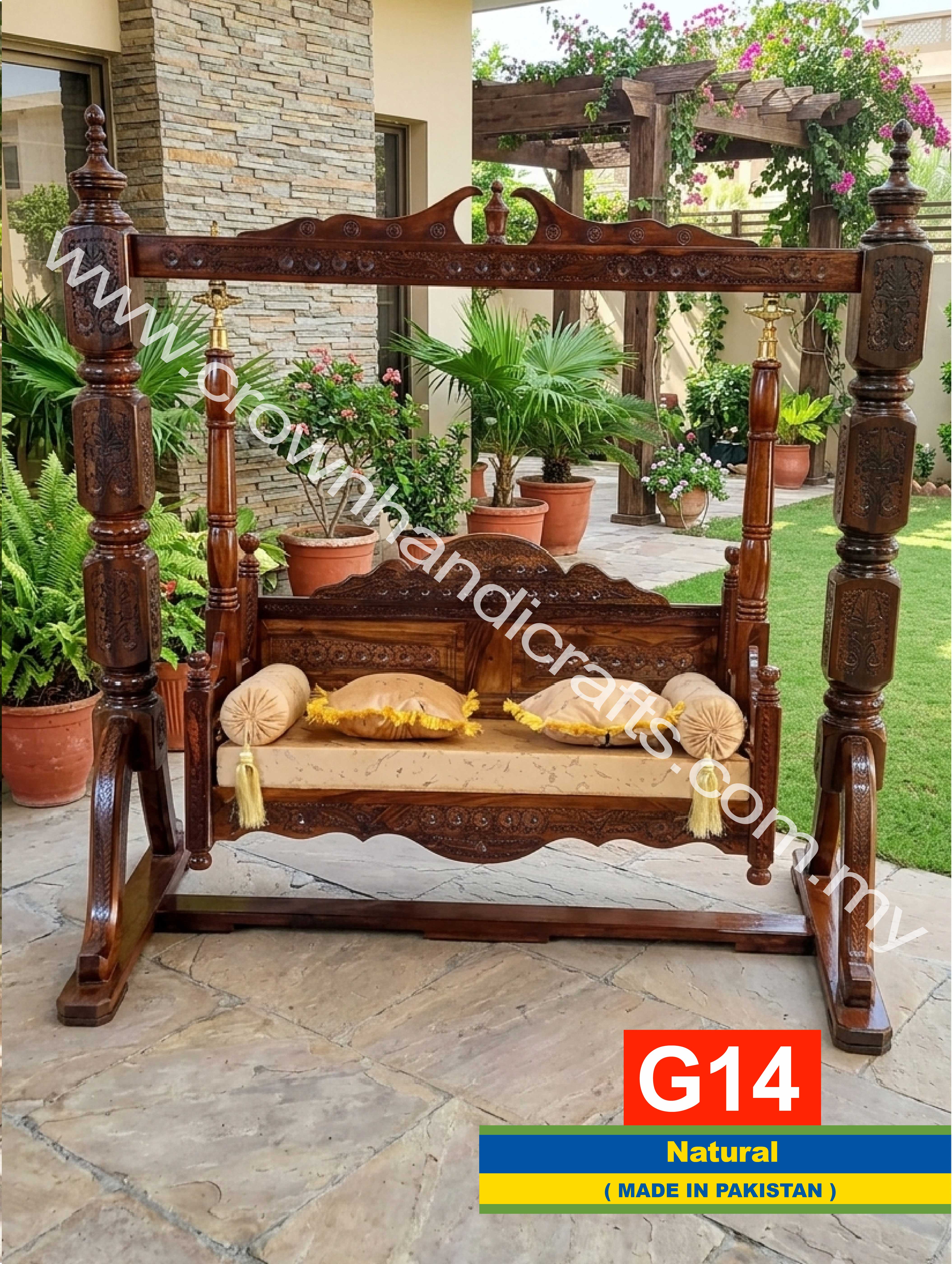 Royal Artisan Swing – Solid Rosewood Crafted for Sophisticated Living | G14 (NATURAL)