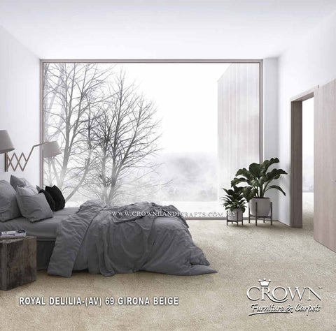 Experience Classic Sophistication with Elegant Plain Carpet Designs | Royal Delilia (AV) Wall To Wall Carpet