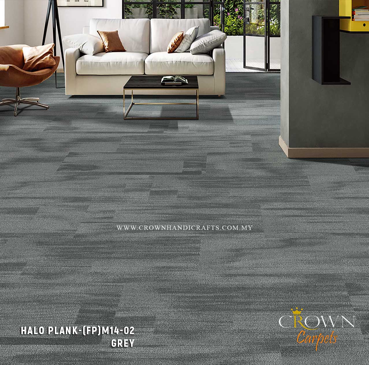 Remarkable Modern Office Carpet | Halo-Modulo Plank (FP)