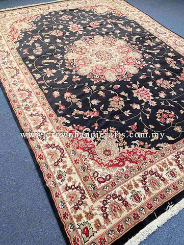 [11X8FT] Handmade Persian Carpet Design 100% Silk Wool High Quality Iranian Rug Turkey Carpet Handmade Authentic SK Kashmir Carpet SILK WOOL CH 2605