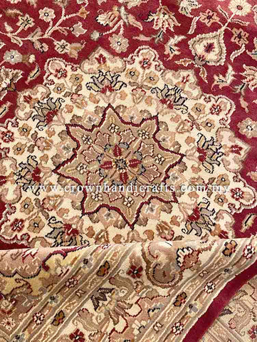 [9X6FT] Exquisite Persian Carpet Hand-Knotted with 100% Silk and Wool Showcasing High-Quality Iranian Design with Authentic Turkish Influences SK Kashmir SILK WOOL CH 2292