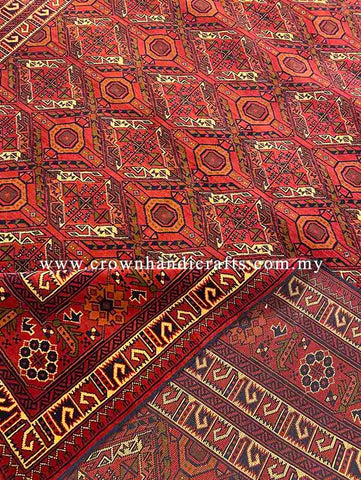 [11X8FT] Handcrafted Genuine Tribal Rug 100% Wool Persian Carpet Design High-Quality Hand-Knotted Afghan Tribal Carpet AFGHAN CH 2791