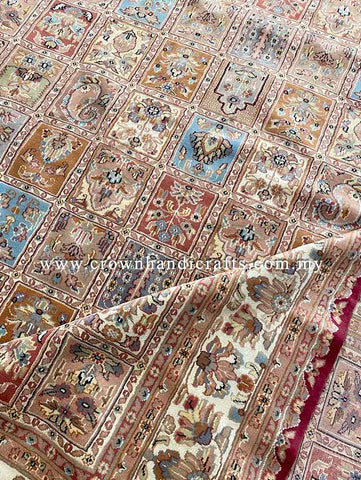 [11X8FT] Luxurious Persian Carpet Hand-Knotted from 100% Silk and Wool Featuring a High-Quality Iranian Design Enhanced with Authentic Turkish Details SK Kashmir SILK WOOL CH 2607