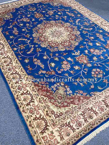 [11X8FT] Exquisite Persian Carpet Hand-Knotted with 100% Silk and Wool Showcasing High-Quality Iranian Design with Authentic Turkish Elements SK Kashmir SILK WOOL CH 2576