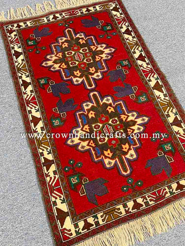 [5X3FT] Handmade Tribal Rug 100% Wool Persian Carpet Design High-Quality Hand-Knotted Authentic Afghan Tribal Carpet BELUCH CH 2672