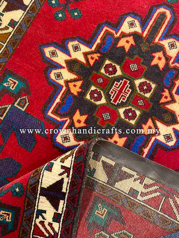[5X3FT] Handmade Tribal Rug 100% Wool Persian Carpet Design High-Quality Hand-Knotted Authentic Afghan Tribal Carpet BELUCH CH 2672