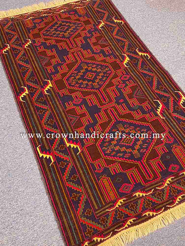 [6.5X4FT] Distinctive Handmade Tribal Rug 100% Wool Persian Carpet Design High-Quality Hand-Knotted Authentic Afghan Tribal Carpet BELUCH CH 2538