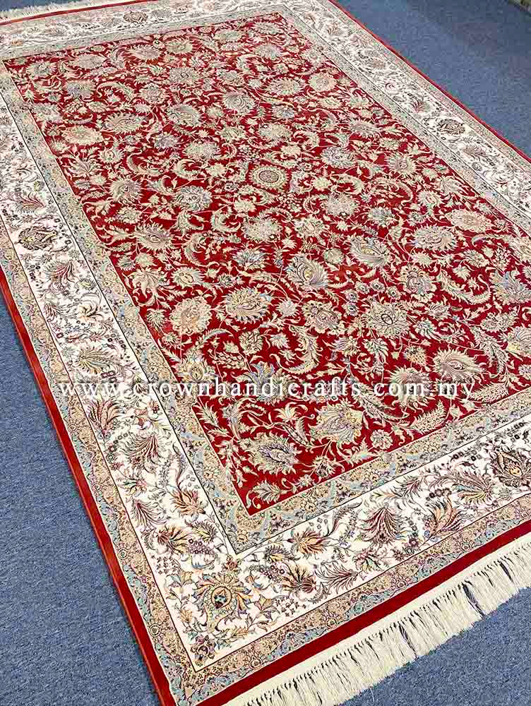 Iran Nain Rug Design Persian Carpet Wool Feel Man Made Iranian Rugs for Living Room | Rayan Afshan Sultani