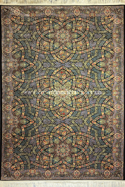 Royal Edition Silk Carpet Iranian Rug Authentic Persian Carpet to match your Living Room Standard | Ejaz JZ003