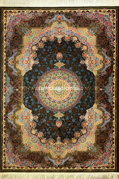 Genuine 100% Silk Persian Rug Made in Iran High End Premium Man Made Exclusive Range | Ejaz JZ005