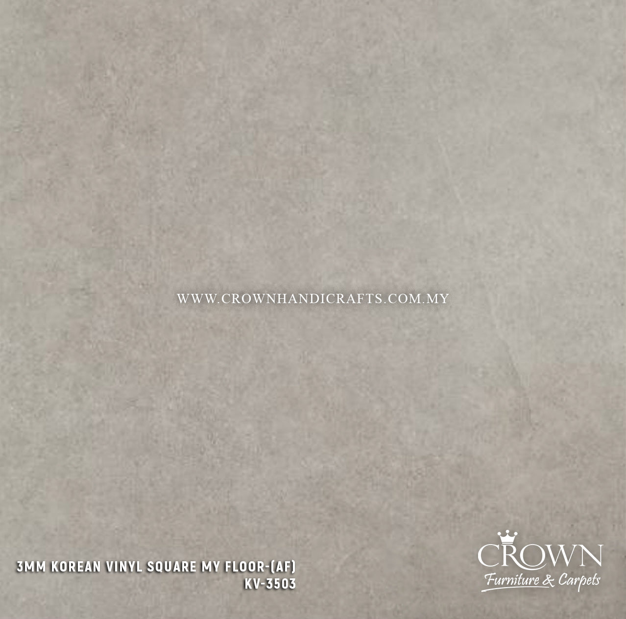 3MM KOREAN VINYL SQUARE MY FLOOR KV-3503 (AF) | 455X455 | MALAYSIA’S POPULAR CONCRETE VINYL FLOORING | BOX 16PCS/35.7SF