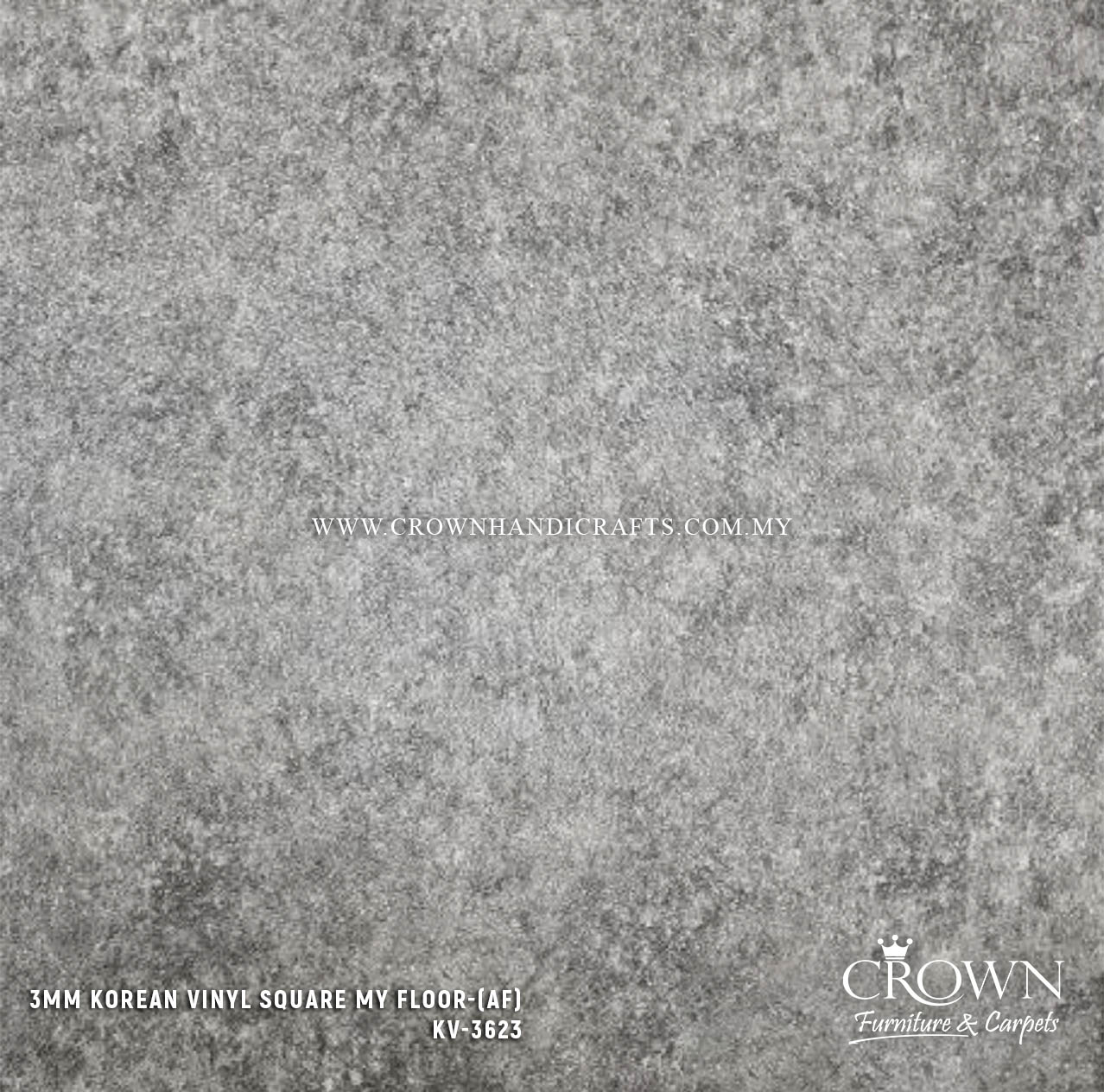 3MM KOREAN VINYL SQUARE MY FLOOR KV-3623 (AF) | 455X455 | MODERN GREY VINYL FLOORING | BOX 16PCS/35.7SF