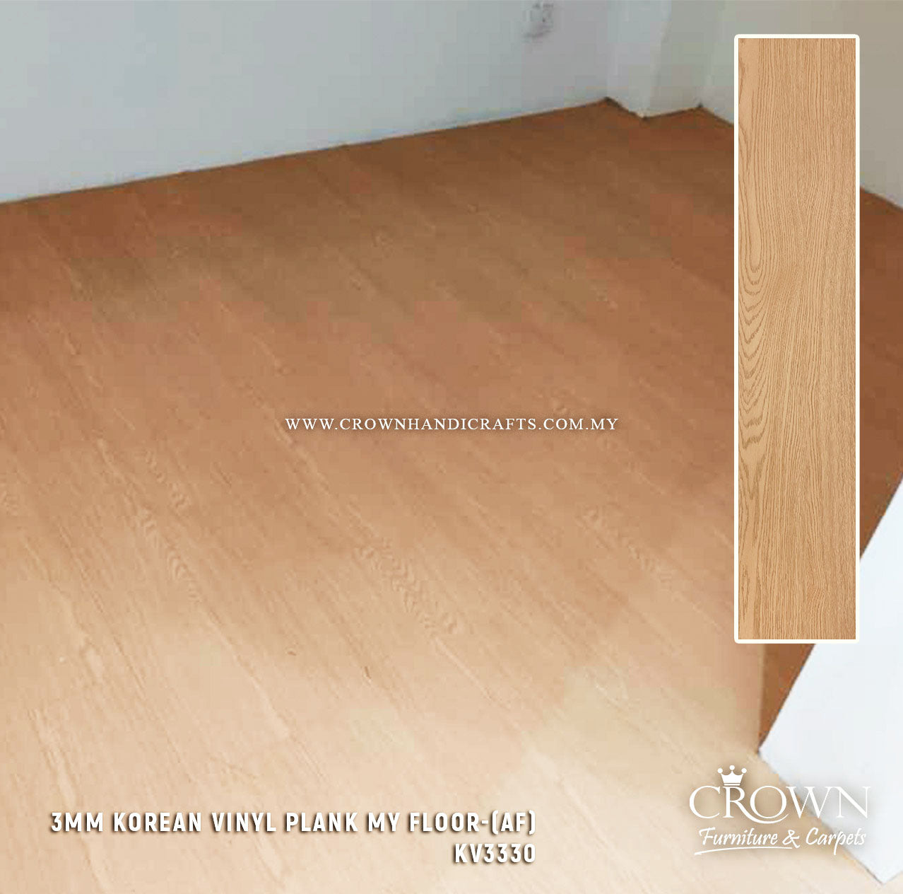 3MM KOREAN VINYL PLANK MY FLOOR KV-3330 (AF) | 180X920 | ECO-FRIENDLY VINYL FLOORING SOLUTION | BOX 20PCS/35.7SF