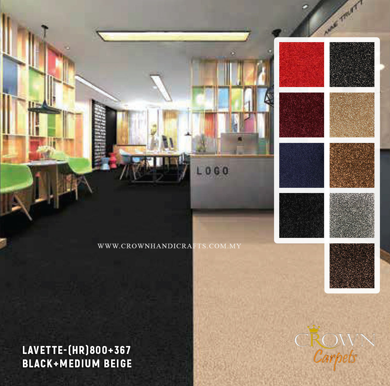Huge Collection of Premium Range Carpets for Hotel bedroom | Lavette (HR) Wall To Wall Carpet