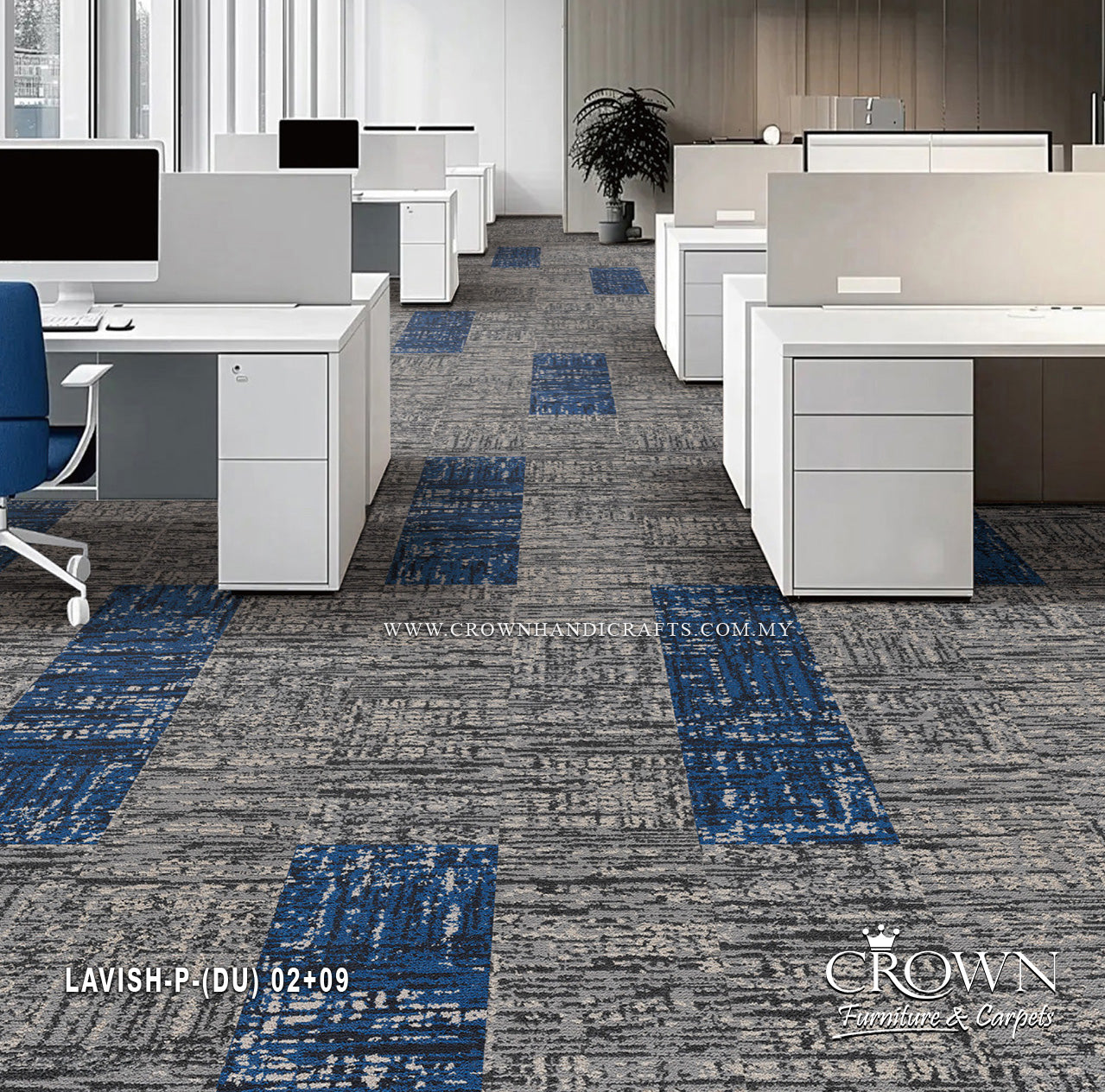 Office Interior Carpet Tiles – Modern Modular Floor Design | Lavish Plank (DU)