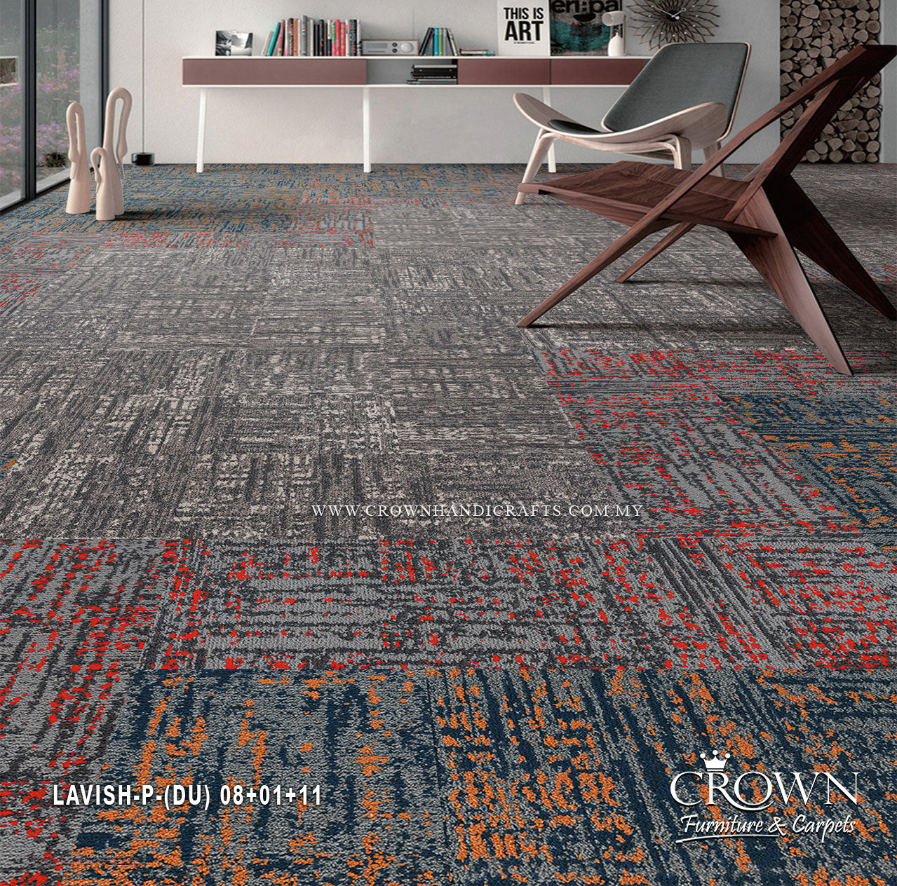 Office Interior Carpet Tiles – Modern Modular Floor Design | Lavish Plank (DU)