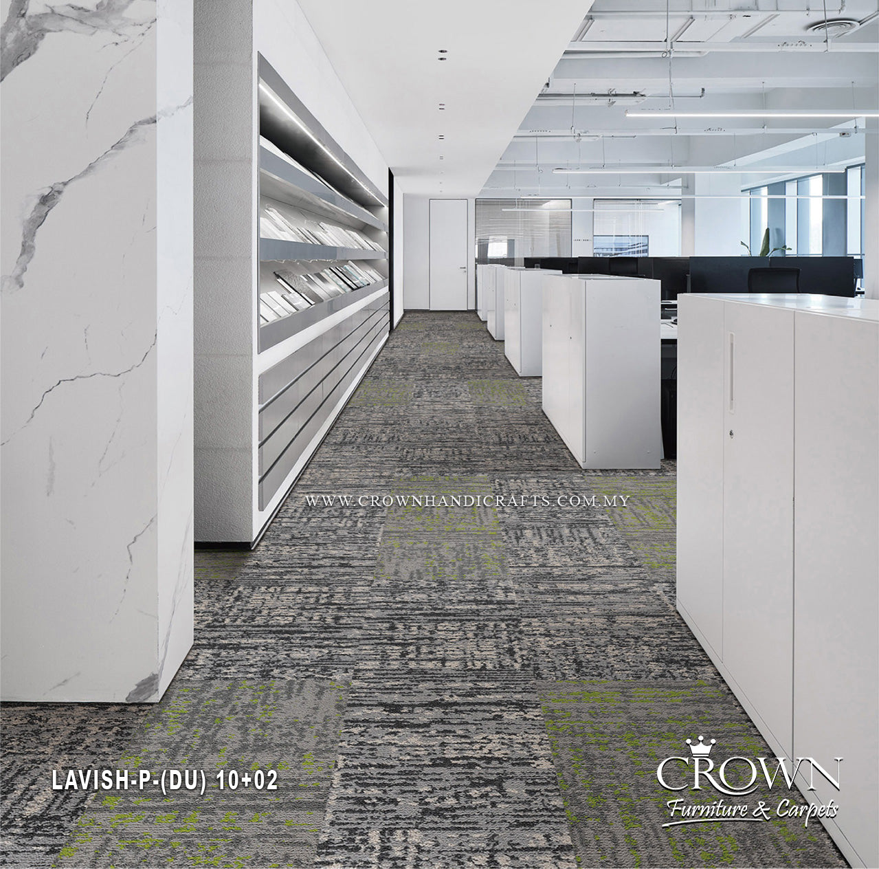 Office Interior Carpet Tiles – Modern Modular Floor Design | Lavish Plank (DU)