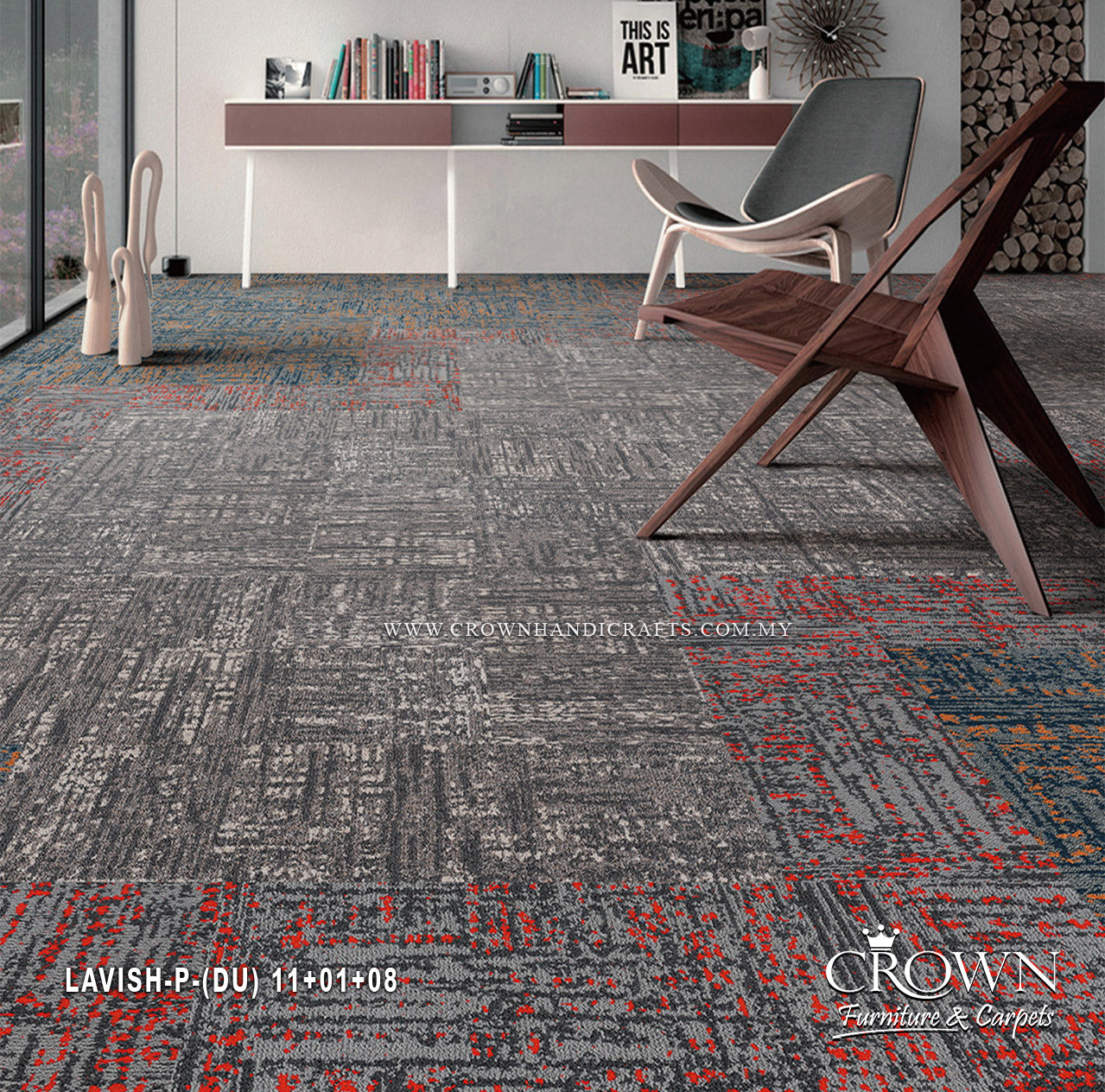 Office Interior Carpet Tiles – Modern Modular Floor Design | Lavish Plank (DU)