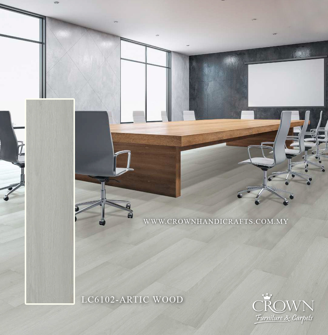 5MM LUXURY VINYL CLICK LC6102-ARTIC WOOD (FP) | 230X1220 | SCRATCH-RESISTANT VINYL FLOORING | BOX 6PCS/18.1SF