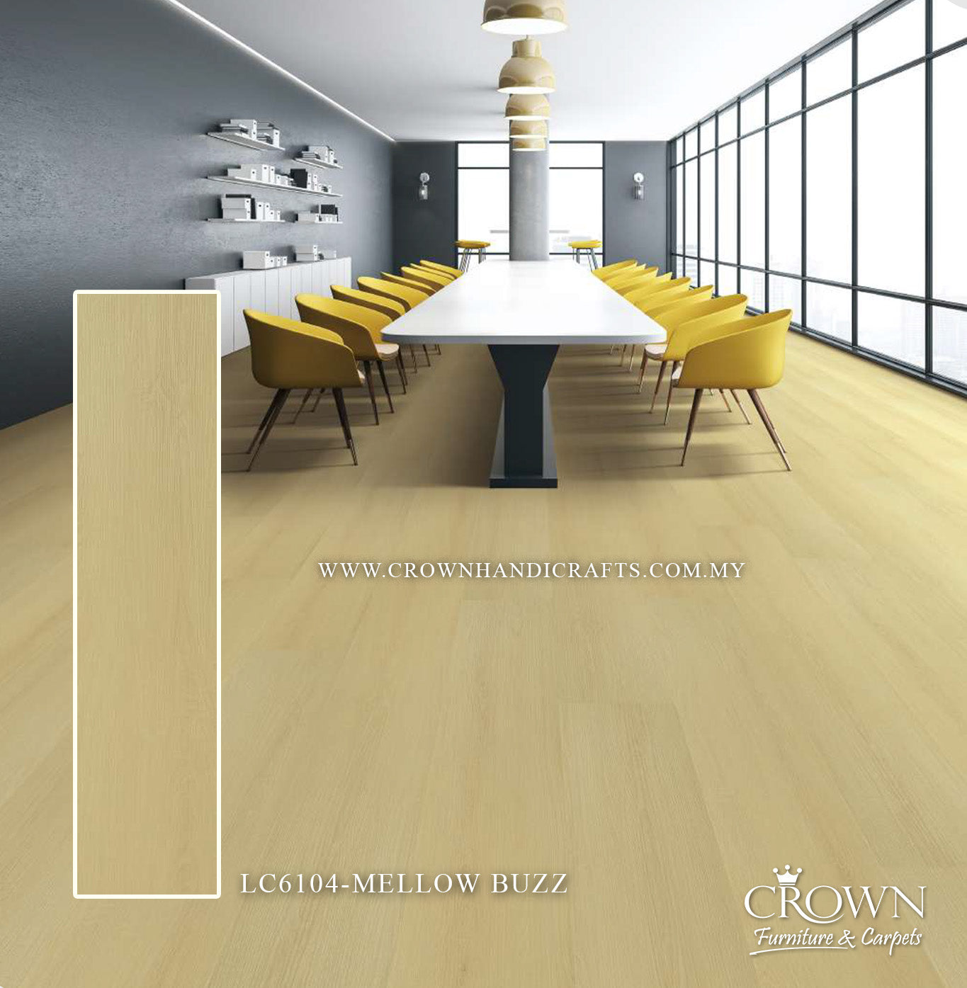 5MM LUXURY VINYL CLICK LC6104-MELLOW BUZZ (FP) | 230X1220 | BEST-SELLING LUXURY VINYL FLOORING | BOX 6PCS/18.1SF
