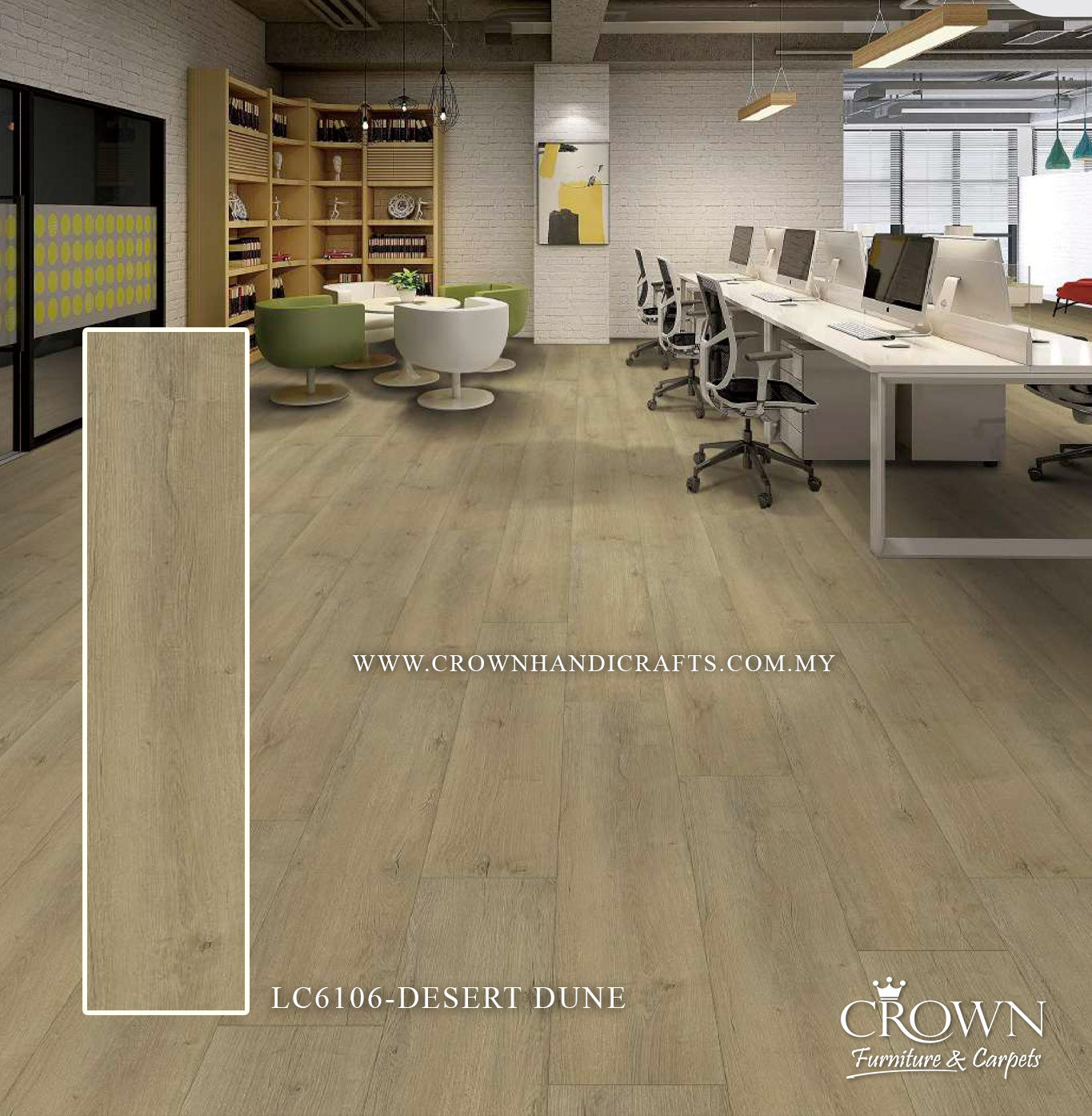 5MM LUXURY VINYL CLICK LC6106-DESERT DUNE (FP) | 230X1220 | BEST-SELLING LUXURY VINYL FLOORING | BOX 6PCS/18.1SF