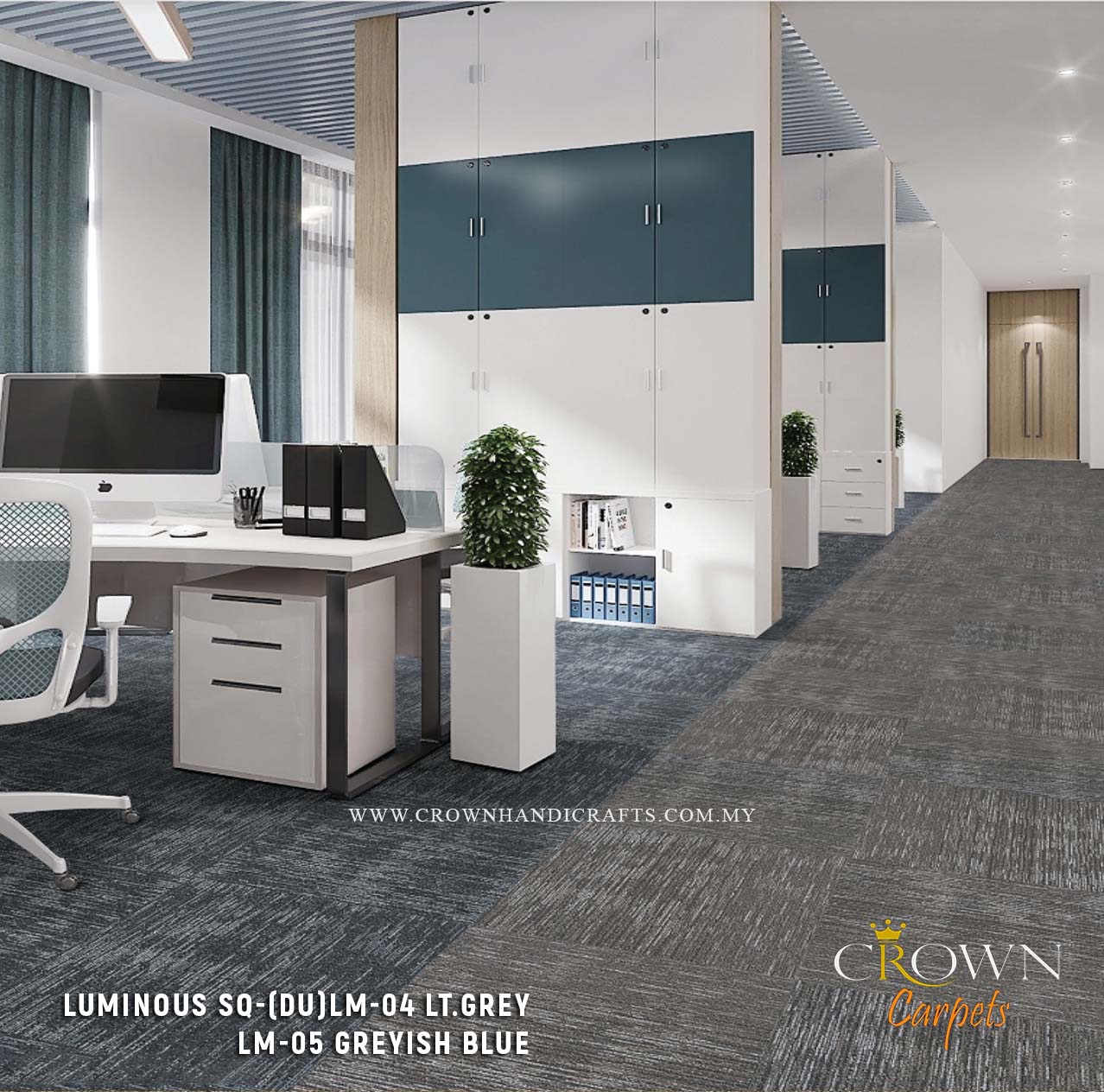 Incredible Office Carpet Tile | Luminous SQ (DU)