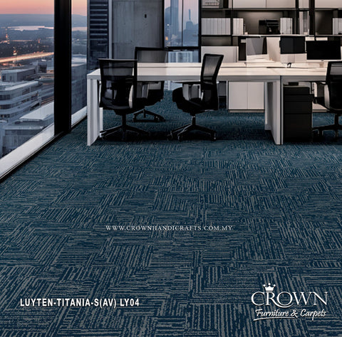 Modern Carpet Tiles | Textured Modular Flooring for Contemporary Office Spaces | Luyten-Titania-S (AV)
