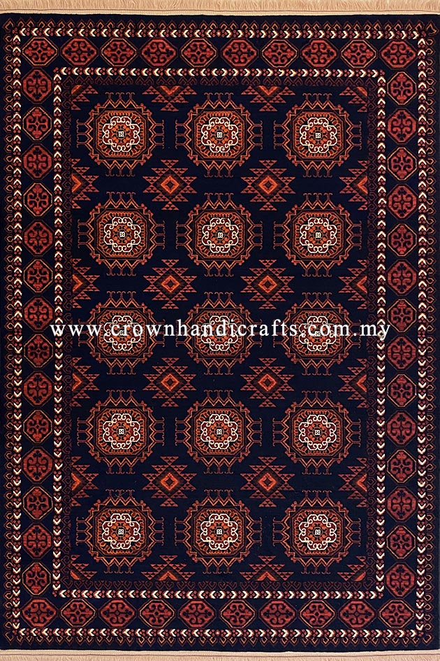 Smooth Wool Feel Persian Carpet Rug Tribal Design Vintage Carpet | Mahakan Mah024