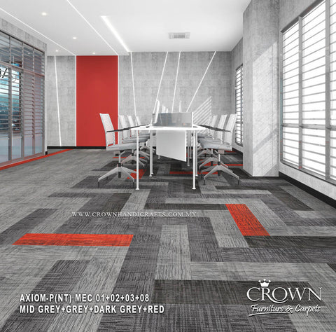 Modern Office Flooring | Contemporary Carpet Tiles with Textured Modular Design | Axiom Plank (NT)