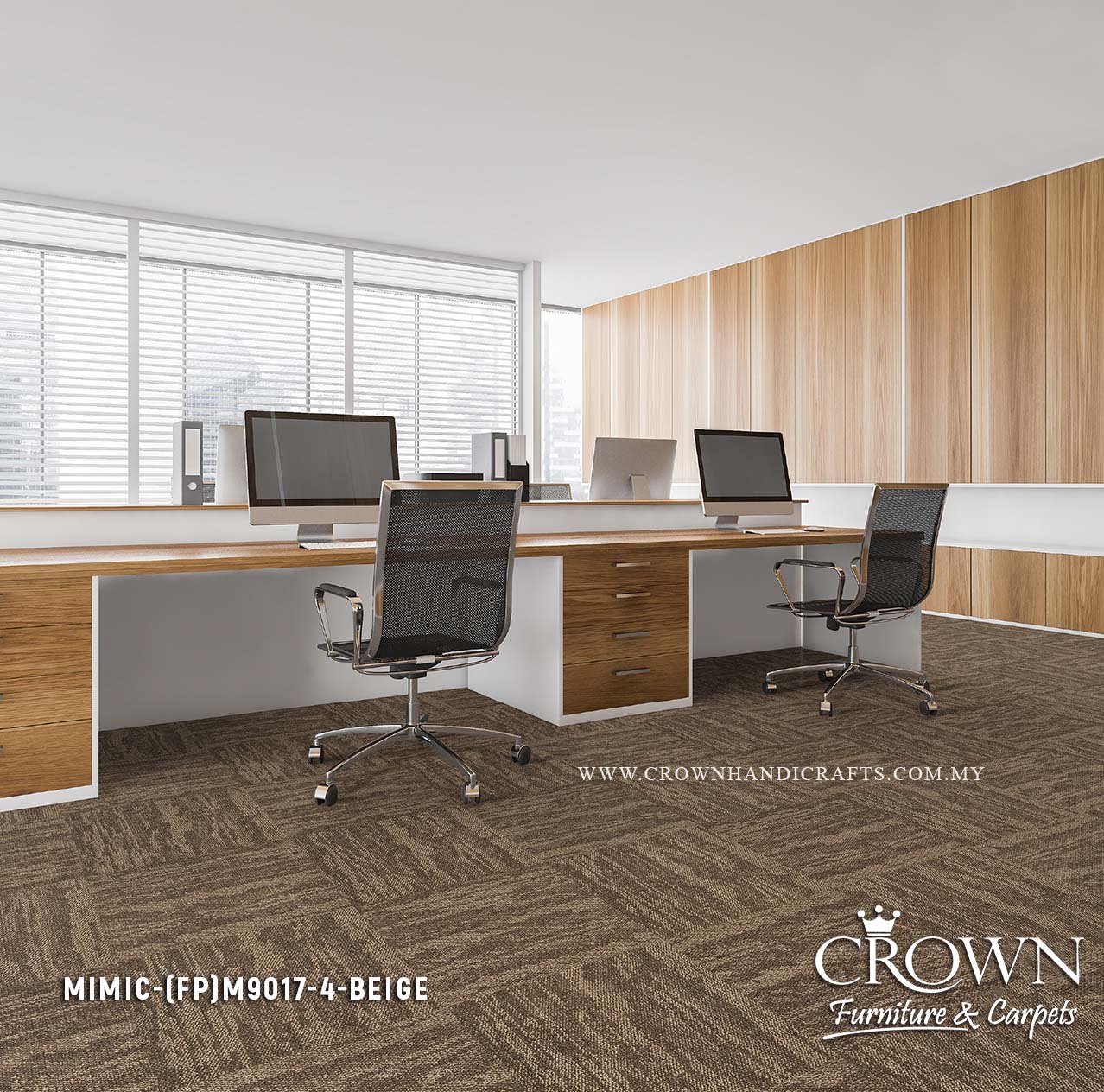 Modern Office Carpet Tiles | Textured Modular Flooring with Contemporary Design Appeal | MIMIC-ESSENTIAL (FP)