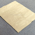 Light beige rectangular plush comfort mat with short shag pile