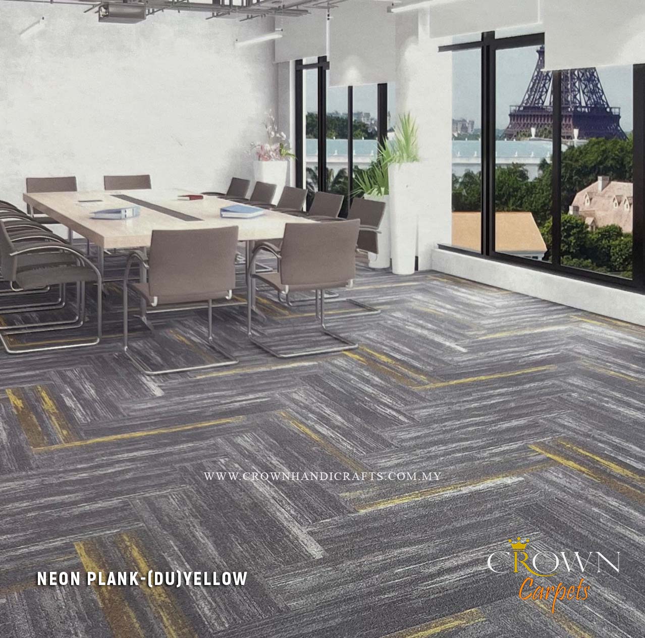 Competitive Price Textured Carpet Tiles | Neon Plank (DU)