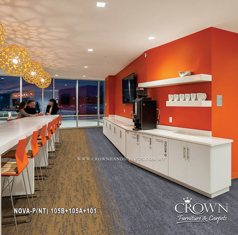 Modern Designer Carpet Tiles | Textured Office Flooring for Contemporary Spaces | Nova Plank (NT)