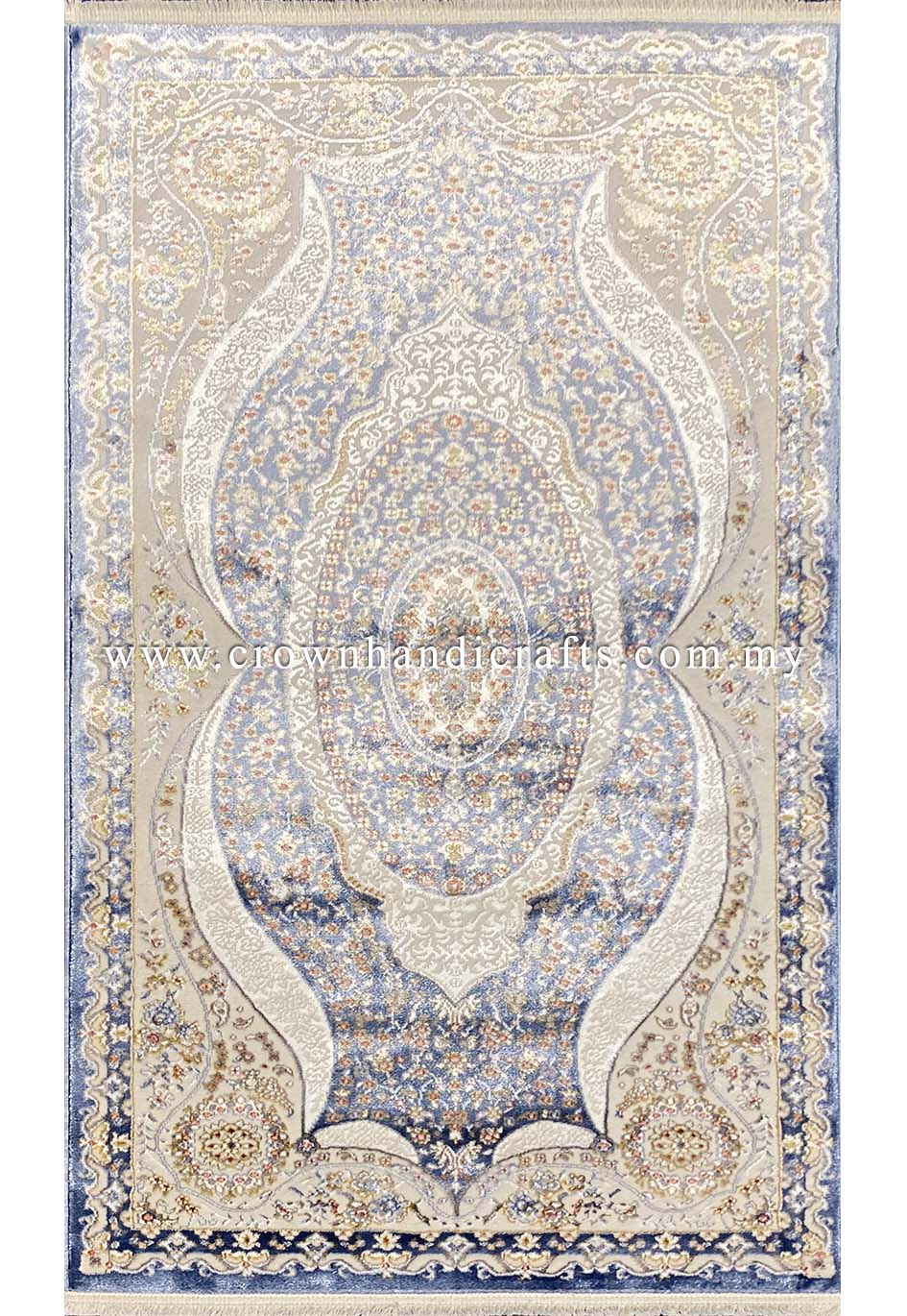 Experience the Luxury: Silk-Feel Persian Design Viscose Living Room Carpet | Faraz Silk NP66A