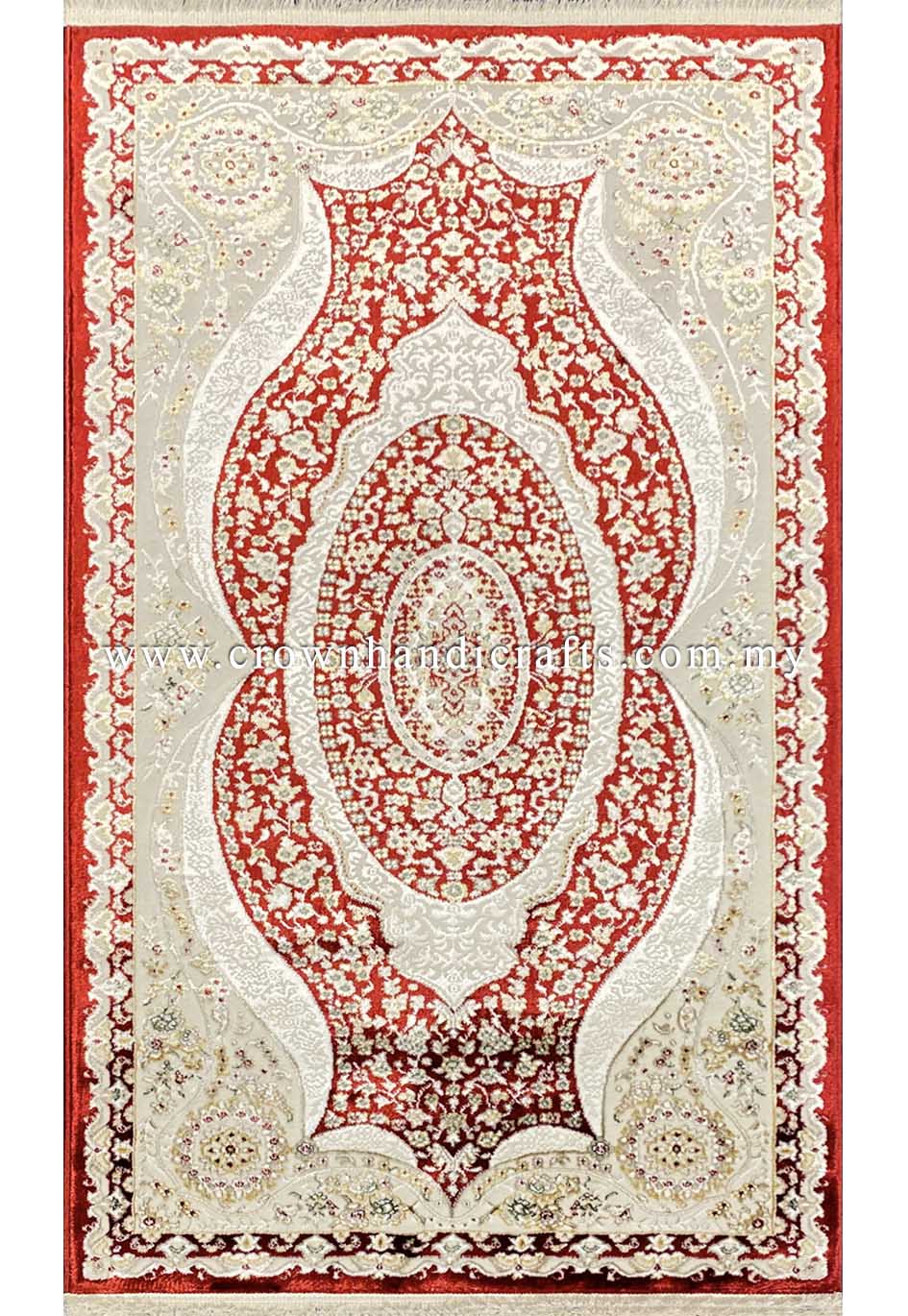 Experience the Luxury: Silk-Feel Persian Design Viscose Living Room Carpet | Faraz Silk NP66A