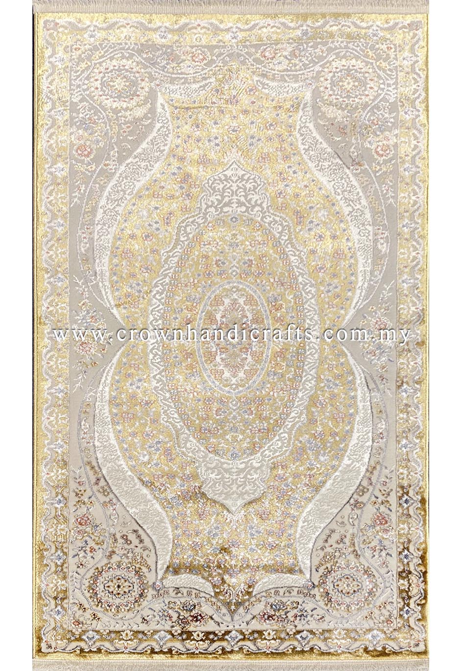 Experience the Luxury: Silk-Feel Persian Design Viscose Living Room Carpet | Faraz Silk NP66A