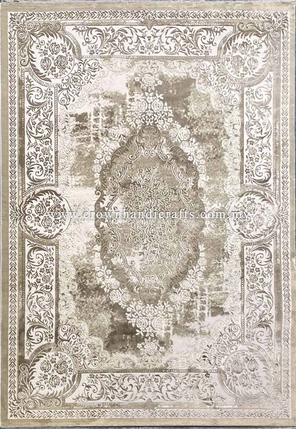 Fusion of Modern Persian Carpet Neo-Classic Style Thick Quality Turkish Rugs for Living Room Bedroom | Silk Pasha P0531