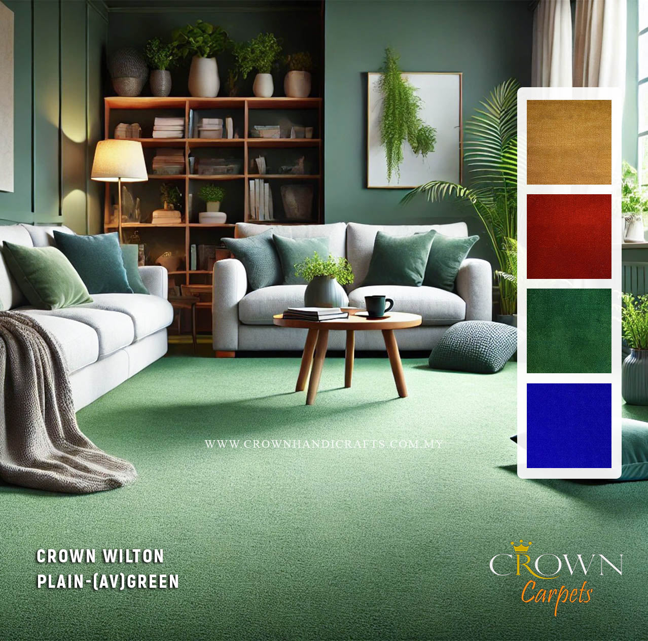 Elevate your space with the timeless beauty and durability of Wilton carpets | Crown Wilton Plain (AV) Wall To Wall Carpet